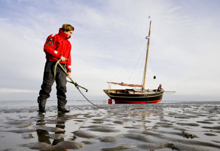 Zeilen op de Waddenzee